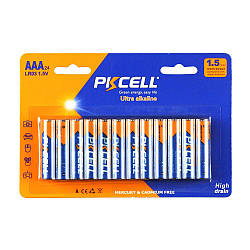 Батарейка лужна PKCELL 1.5V AAA/LR03, 24 штуки в блістері (PC/LR03-24B)