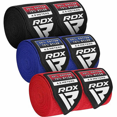 Бинти для боксу RDX RB Hand Wraps Combine 3 пари Red, Black, Blue (4.5м.)
