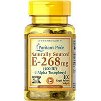 Витамин E Puritan's Pride Vitamin E-268 mg (400IU) with Selenium 100 Softgels UL, код: 7520730