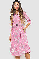 Платье с принтом розовый 230R040-4 Ager XL PZ, код: 8385406