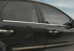 Зовнішня окантовка вікон (4 шт, нерж) OmsaLine - Італійська нержавійка для Ford Focus II 2005-2008 рр