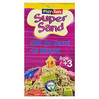 Кинетический песок Play Toys Super Sand 500 г Разноцветный PT 42410 SK, код: 6486884