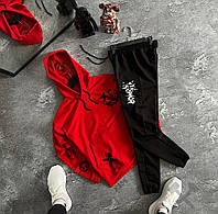 Мужской весенний спортивный костюм smiley модный комплект штаны и худи M