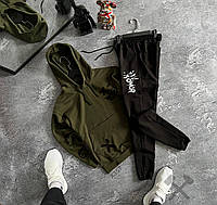 Мужской весенний спортивный костюм smiley модный комплект штаны и худи L