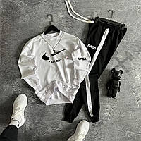 Стильный мужской спортивный костюм Nike Nasa Модный комплект свитшот и штаны из двунитки S