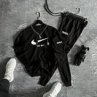 Стильный мужской спортивный костюм Nike Nasa Модный комплект свитшот и штаны из двунитки M