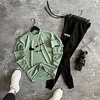Стильный мужской спортивный костюм Nike Nasa Модный комплект свитшот и штаны из двунитки L