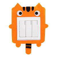 Декоративная накладка на выключатель Chilian RD900OT тигренок Оранжевый SK, код: 7920730