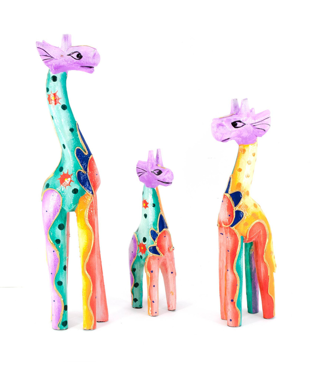 Статуетки дерев'яні Жирафи набір 3 шт., фото 1