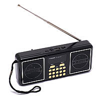 Портативний радіоприймач акумуляторний FM радіо YUEGAN YG-1881UR c SD-карта, MP3 плеєр чорний