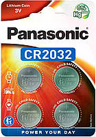 Батарейка літієва Panasonic CR2032 Lithium (блістер 4шт)