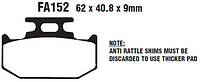 Комплект гальмівних колодок EBC FA152TT