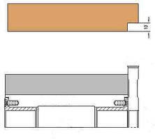Фреза підрізна для обробки базової чверті на чотиристоронніх верстатах 145 х 40/50 х 14 х 4
