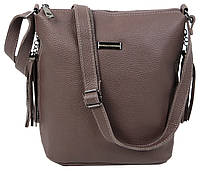 Женская кожаная сумка через плечо Borsacomoda коричневая 878.028 BuyIT Жіноча шкіряна сумка через плече
