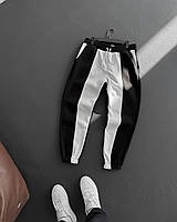 Спортивные мужские брюки черно-белые спортивки BW BuyIT Спортивні чоловічі штани чорно білі спортивки BW