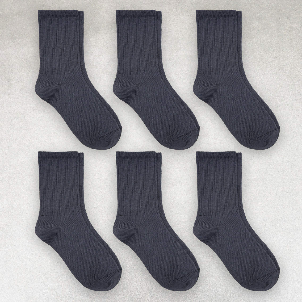 Шкарпетки жіночі 6 пар «Dark Grey» з високою резинкою бавовна преміум сегмент розмір 35-38 арт. 66Н.6, фото 1