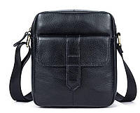 Сумка мужская флотар Vintage Черная сумка через плечо BuyIT Сумка чоловіча флотар Vintage Чорна сумка через
