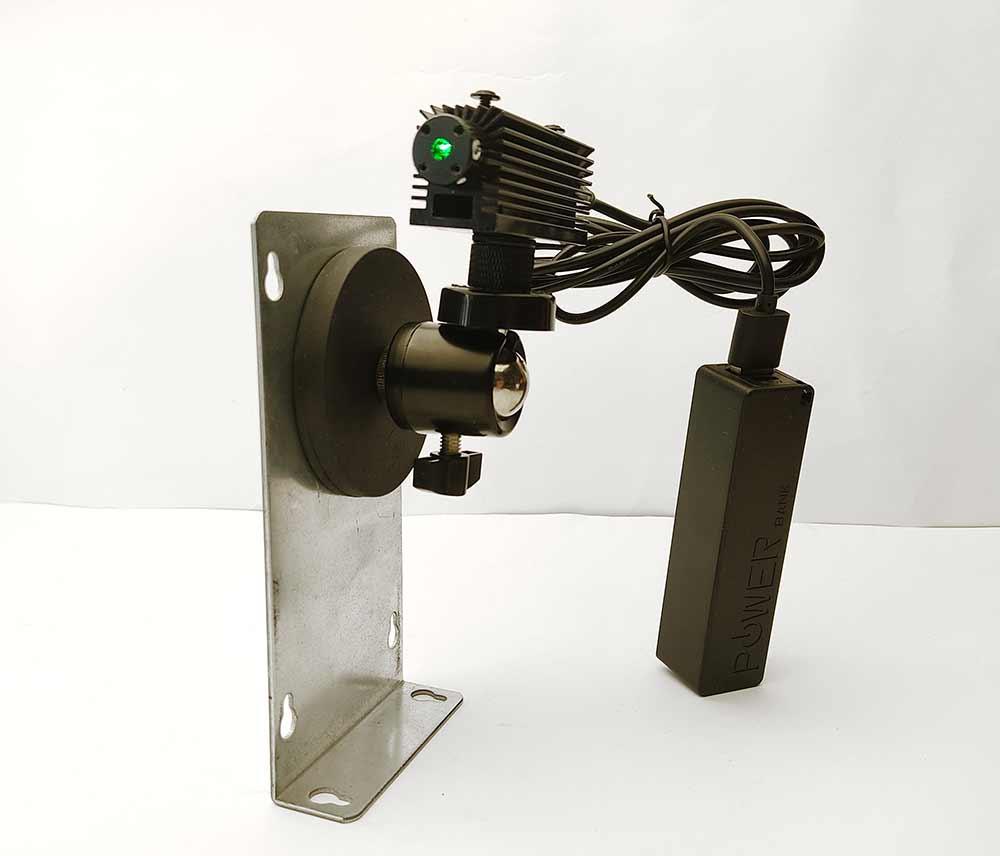 Лазерний вказівник пропилу New Зелена лінія 50 мВт.  20 метрів - На магнітному кріплені, фото 1