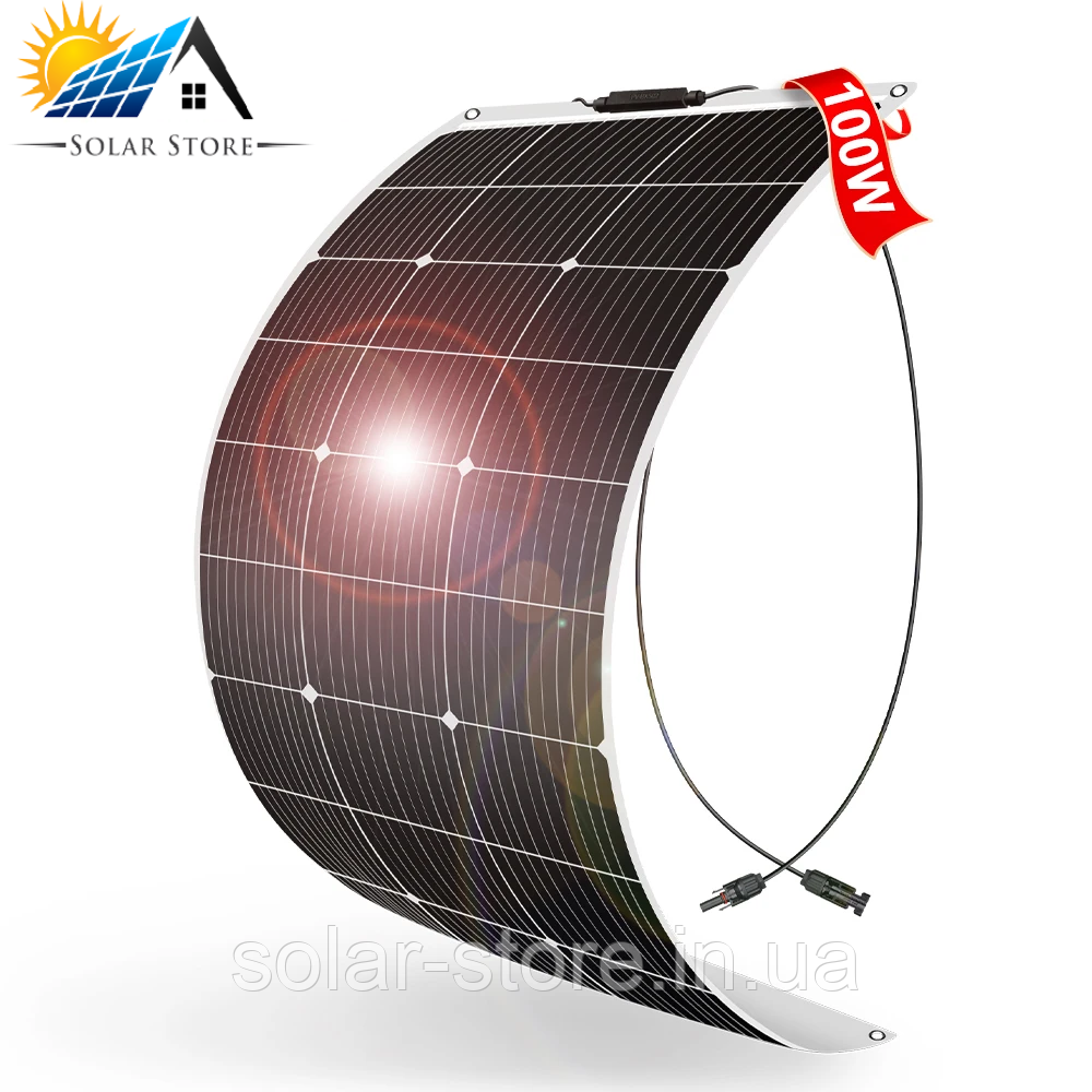 Гнучка сонячна панель, батарея 100W/5.56A Dokio DFSP