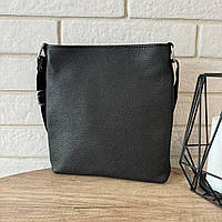 Мужская сумка-планшетка кожаная черная сумка-планшет из натуральной кожи барсетка BuyIT Чоловіча