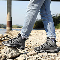 Ботинки мужские Серые ботинки для мужчины BuyIT Черевики чоловічі Сірі ботінки для чоловіка