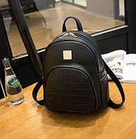 Маленький женский рюкзак черный городской рюкзак BuyIT Маленький жіночий рюкзак чорний міський рюкзачок