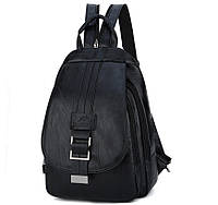 Женская сумка рюкзак эко кожа черный портфель BuyIT Жіноча сумка рюкзак еко шкіра чорний портфель