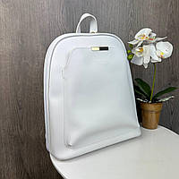 Городской женский рюкзак сумка 2 в 1 сумка-рюкзак для девочек классический прогулочный Белый BuyIT Міський