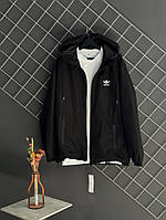 Куртка ветровка Adidas черная RD388 высокое качество