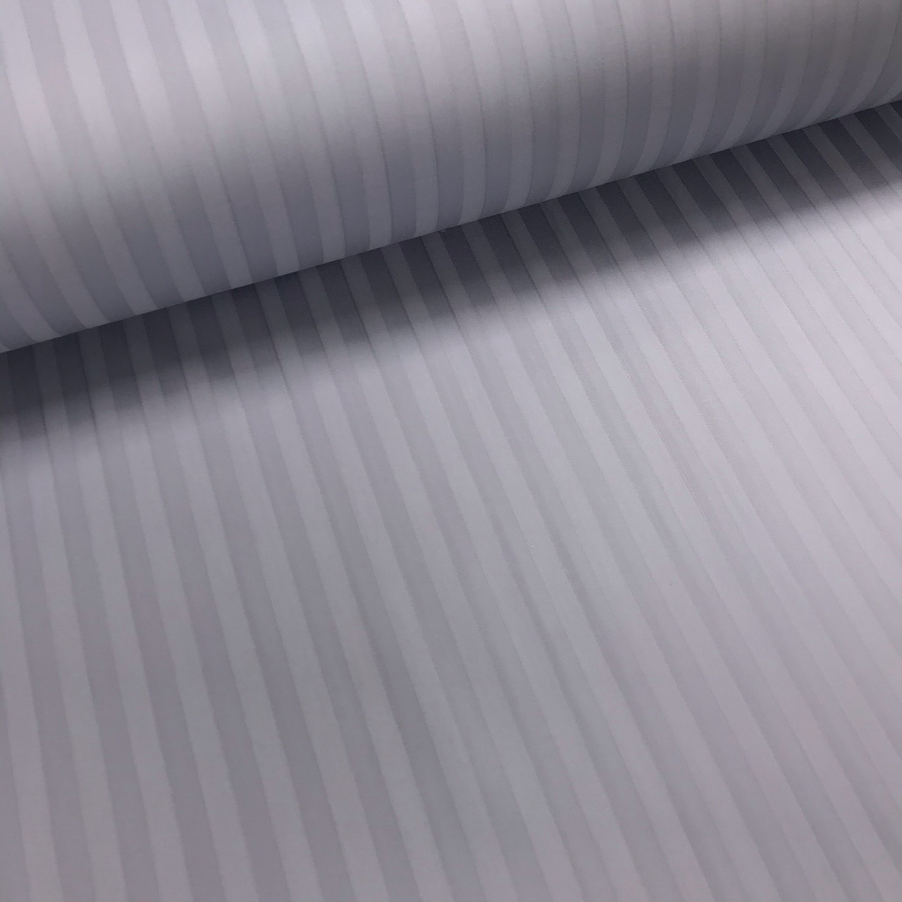 ВІДРЕЗ (1,3*2,4) Страйп Сатин 100% бавовна (ТУРЦІЯ шир. 2,4 м) сіро-блакитний No31. (SAT-ST-FR-31), фото 1