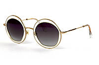 Черные брендовые круглые женские очки для солнца очки солнцезащитные Miu Miu BuyIT Чорні брендові круглі