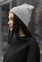 Женская зимняя серая шапка Staff 19 gray BuyIT Жіноча зимова сіра шапка Staff 19 gray
