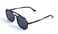 Солнцезащитные очки metal-bl Унисекс черная оправа и темные линзы BuyIT Сонцезахисні окуляри metal-bl Унісекс