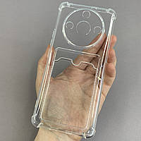 Чохол для Realme 11 Pro 5G чохол з кишенею для карт на телефон реалмі 11 про 5г прозорий p4b