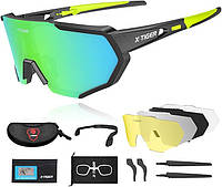 Спортивные солнцезащитные вело очки X-Tiger Sports Glasses 5 сменных линз/стекол с поляризацией