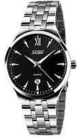 Мужские наручные Часы серебряные для мужчины Skmei 9071 Digest BuyIT Чоловічий наручний Годинник срібний для