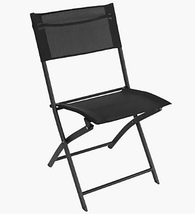 Стілець садовий розкладний зі спинкою Bonro B-5055 чорний текстиль для природи відпочинку дачі саду, фото 1