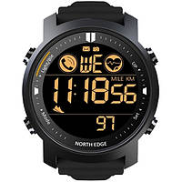 Наручные Мужские электронные часы черные North Edge Laker Black 5BAR BuyIT Наручний Чоловічий електронний