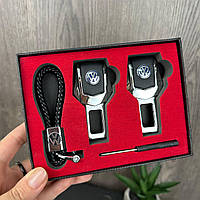 Заглушки для ремней безопасности + ремешок брелок в коробочке Volkswagen BuyIT Заглушки для ременів безпеки +
