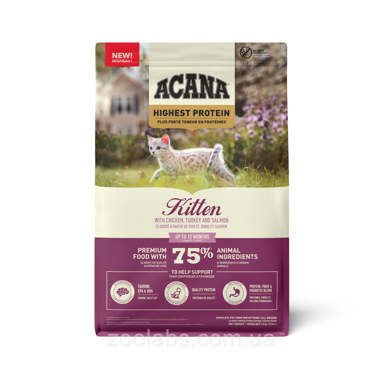 Acana Highest Protein Kitten | Корм для кошеня Акана 1,8 кг