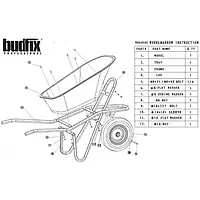 Тачка Budfix WB6404D строительная одноколёсная