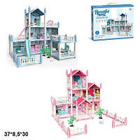 Ляльковий будинок три поверхи, 2 види, коробка 37*8,5*30 см