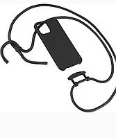 Силіконовий чохол на шнурку для iPhone 11 Pro, чорний