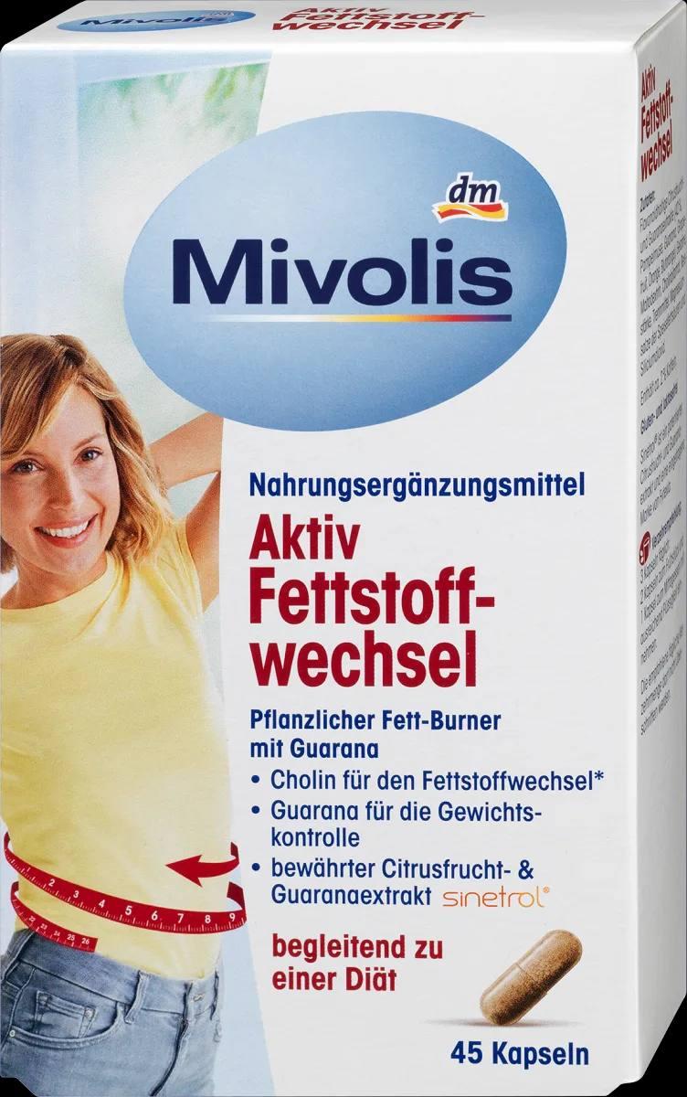 Рослинні капсули для схуднення активного метаболізму та жироспалювання жирів від Mivolis, 45 шт., Німеччина, фото 1