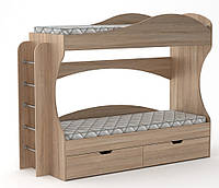 Двухъярусная кровать Компанит Бриз дуб сонома PR, код: 6540900