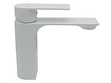 Змішувач для раковини, білий латунь AIM DG01110 frosted white, фото 4