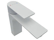 Змішувач для раковини, білий латунь AIM DG01110 frosted white, фото 5