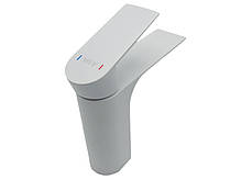 Змішувач для раковини, білий латунь AIM DG01110 frosted white, фото 6
