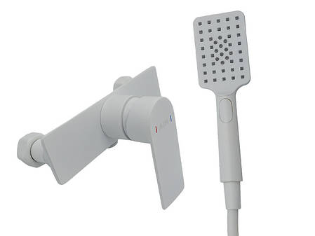Змішувач для душ.кабіни, латунь білий AIM DG01140 frosted white, фото 1