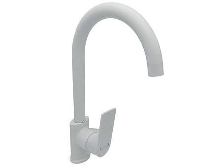 Змішувач для миття, білий латунь AIM DG01150 frosted white, фото 1